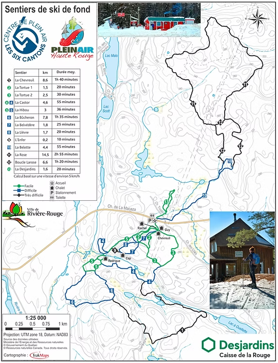 Les 6 Cantons Outdoor Center: Cross-Country Skiing and Snowshoeing in Rivière-Rouge